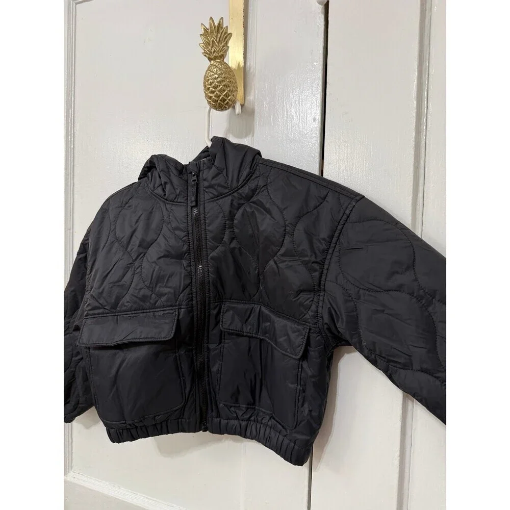 Old Navy Youth Black Puffer Jacket S 6–7